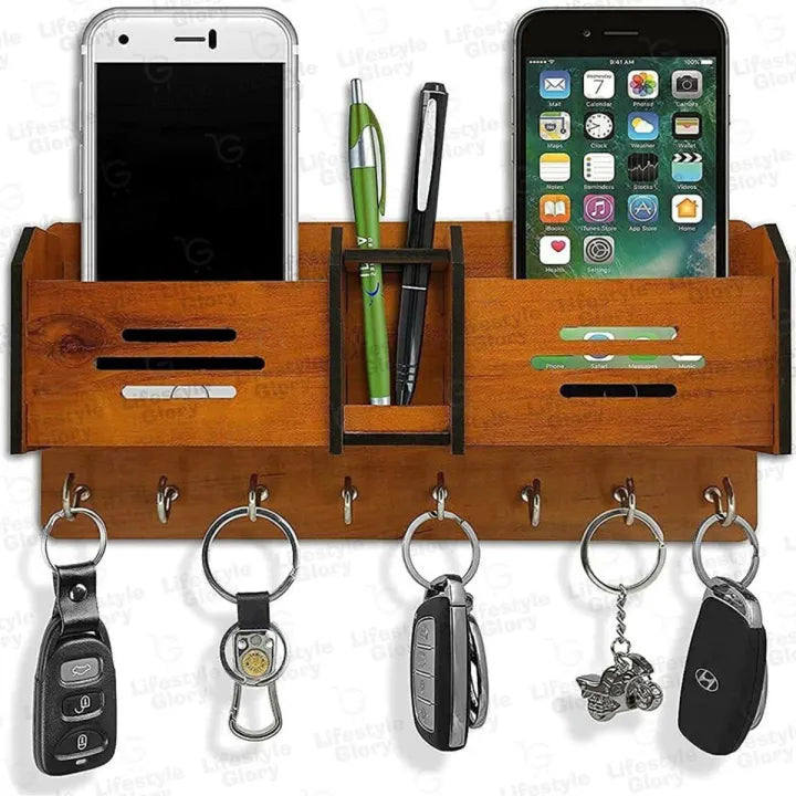 Multipurpose Design Wooden Key Holder I Home Decoration Items