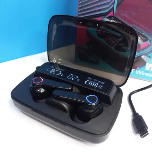 M19 Wireless Earbuds Bluetooth 5.1 TWS 2200mAh Power Bank Charging Box in Ear Buds.